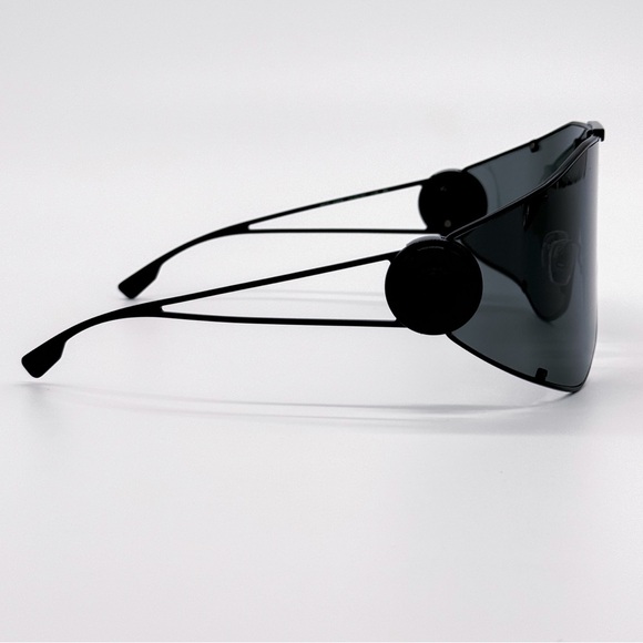 NEW VERSACE MOD 2268 1433/87 SHIELD VE2268 143387 BLACK METAL UNISEX SUNGLASSES - Picture 7 of 11
